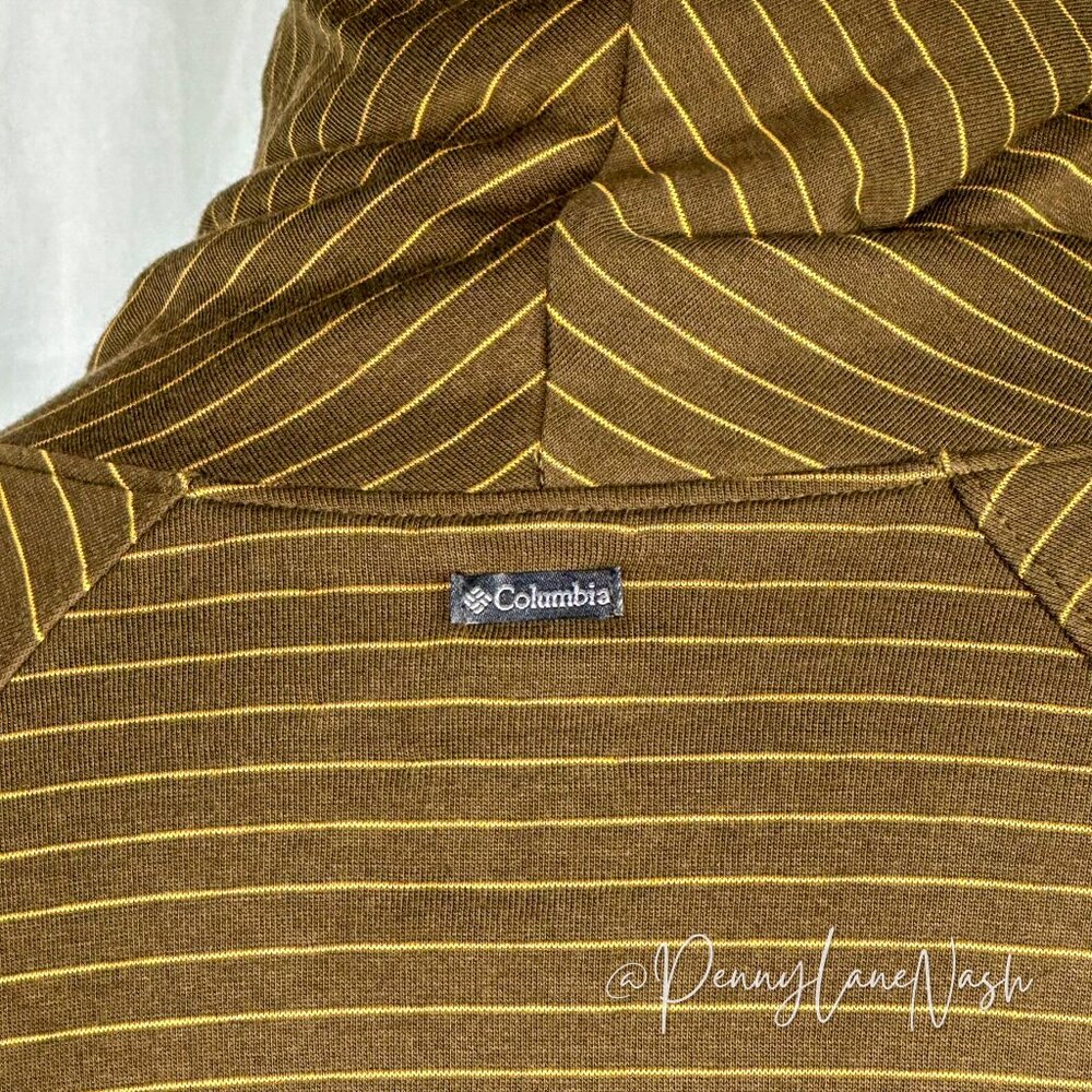NWT Columbia Silver Falls Long Sleeve Shirt Olive Green Stripe - Picture 9 of 12